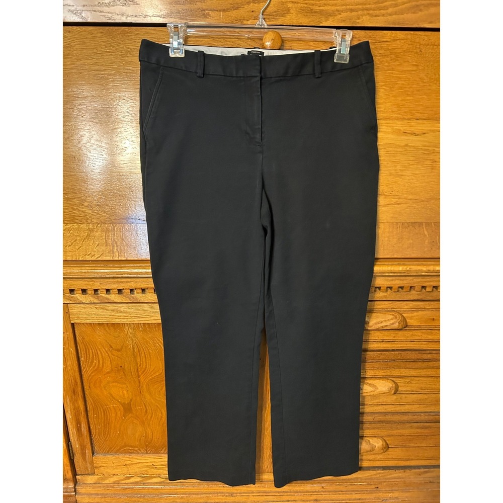 Talbots Freeport Old Money Black Straight Leg Dress Pants Stretch‎ Cotton Blend
